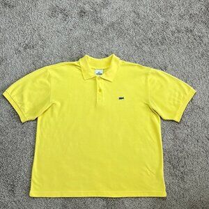Vintage Lacoste Men's Polo T-Shirt Yellow Size 3XL